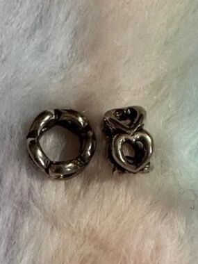 Set of Pandora Open Heart Spacer Charms - 790454